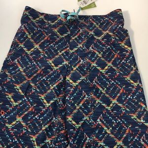 LL Bean Kids Classic Riptide Board Sport Shorts Print Lined, Cargo size 14 Boys